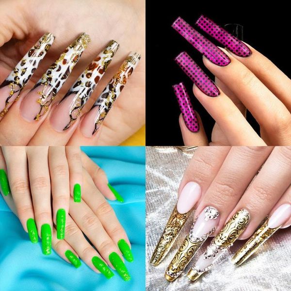 lengthened denim nail 480 pcs sheet non-crease french flat head easy to use fashionable art kits
